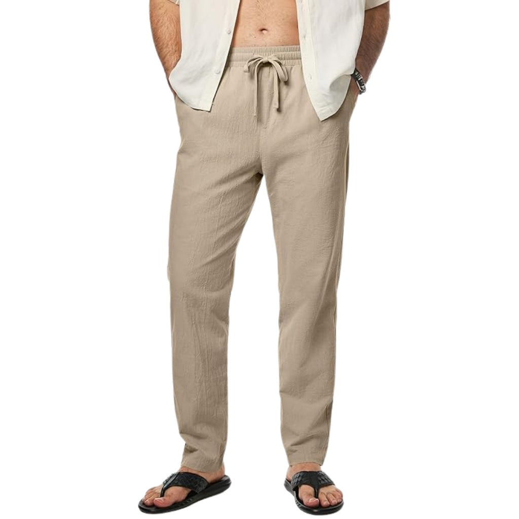 Hampus - Stilrena Linnebyxor i Beige