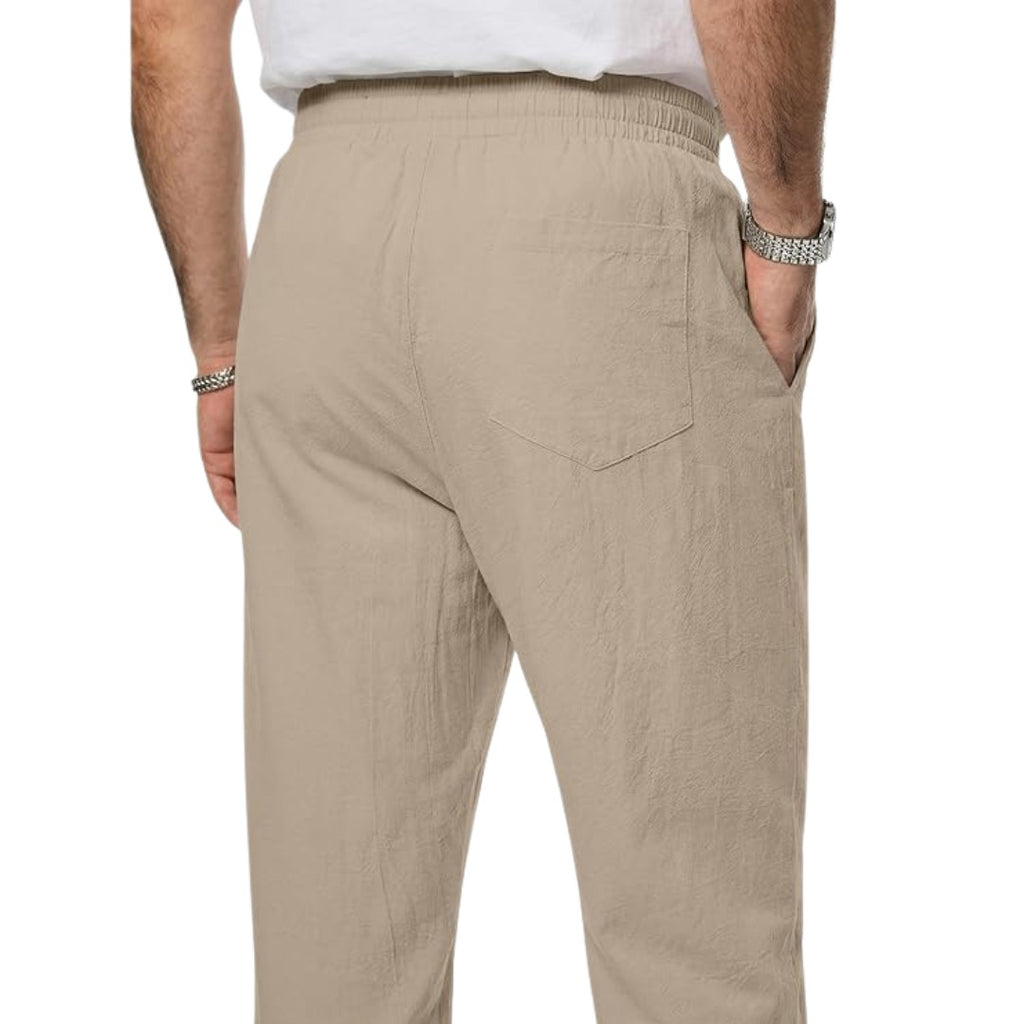 Hampus - Stilrena Linnebyxor i Beige
